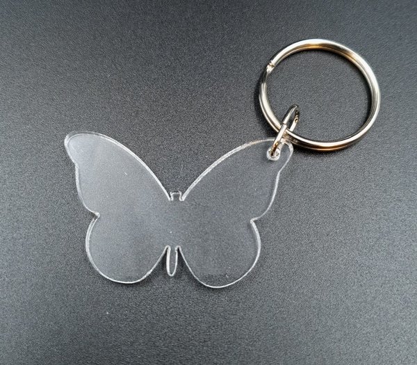 Plexiglas Sleutelhanger vlinder